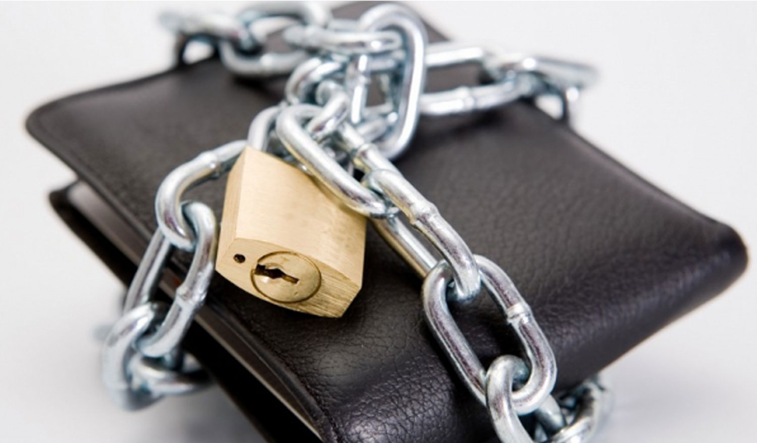 Chained up wallet; tax relief means you avoid levies, garnishments and seizures.